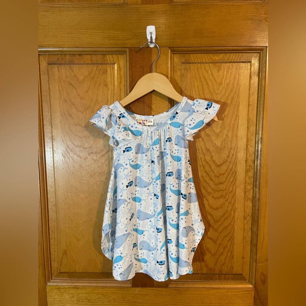 Dot dot smile narwhal and whale dress